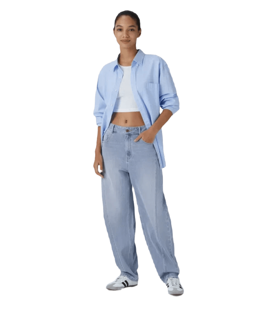 HalaraMagic™ Lässige Mom Jeans mit Knopf, Reißverschluss, Mehrere Taschen