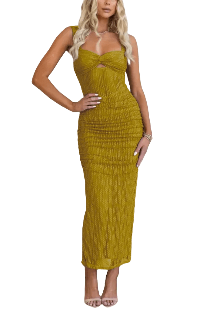 Geraldine | Mesh Midi-kleid