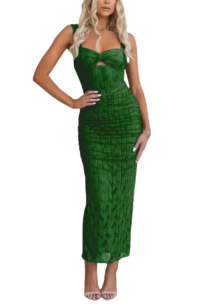 Geraldine | Mesh Midi-kleid