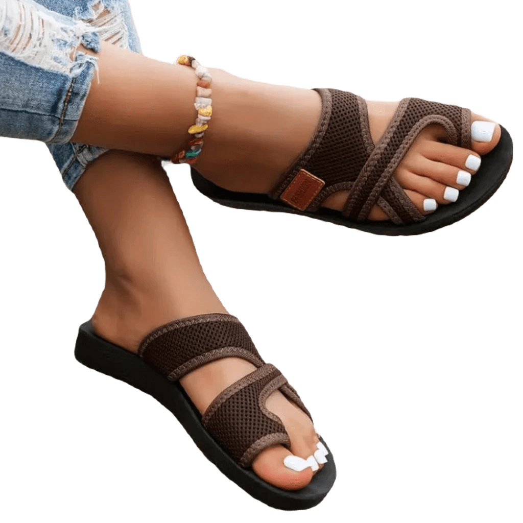 Celia | Gleitsandalen aus perforiertem Mesh