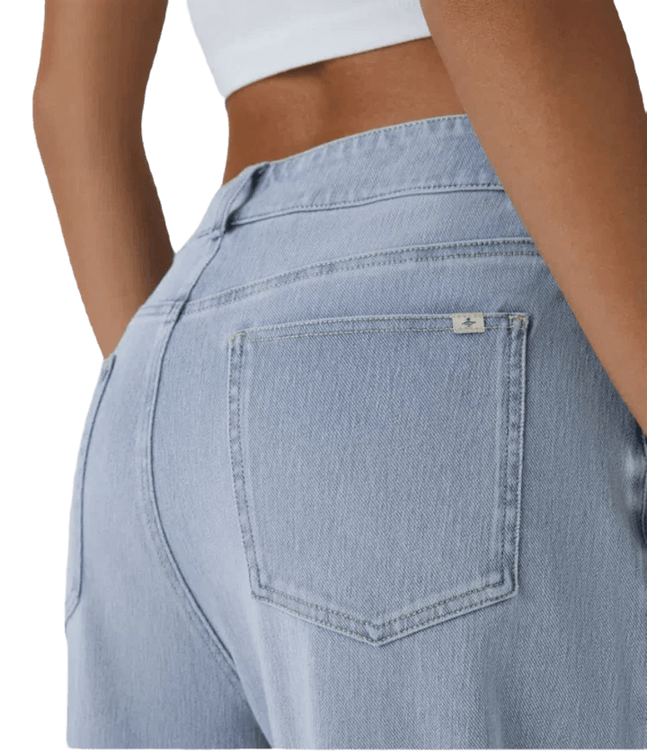 HalaraMagic™ Lässige Mom Jeans mit Knopf, Reißverschluss, Mehrere Taschen