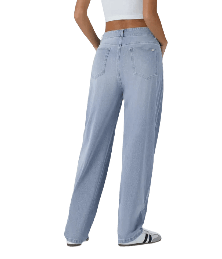 HalaraMagic™ Lässige Mom Jeans mit Knopf, Reißverschluss, Mehrere Taschen