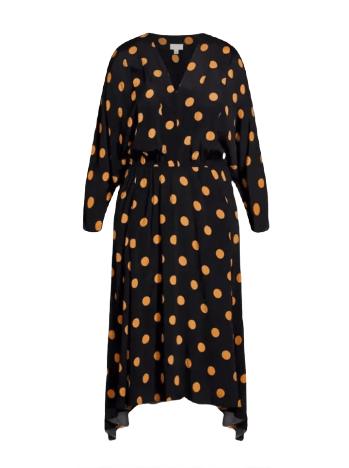 Ella | Chic Kleid mit V-Ausschnitt und Tupfen