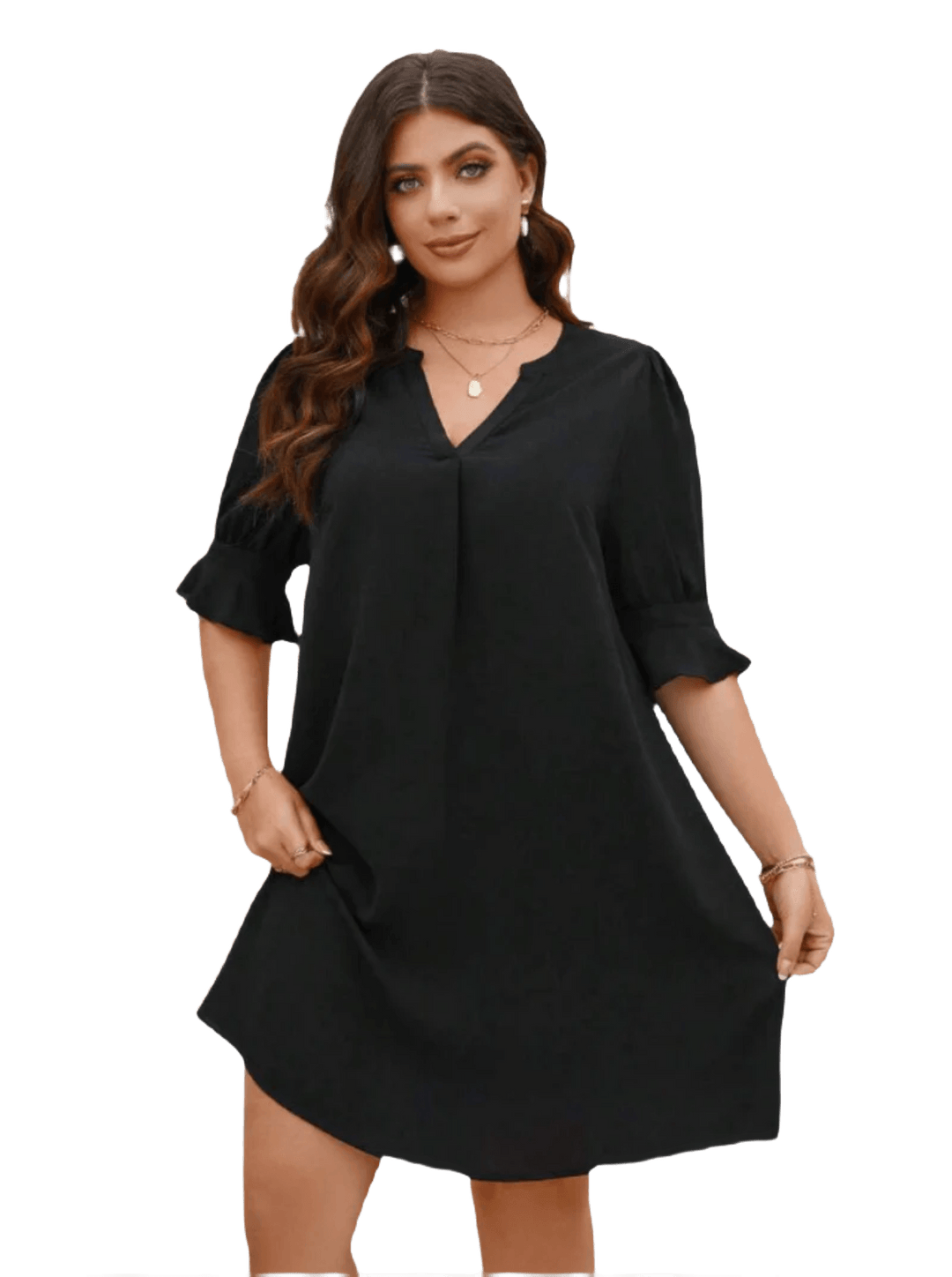 Ester | Bequemes Kleid mit V-Ausschnitt