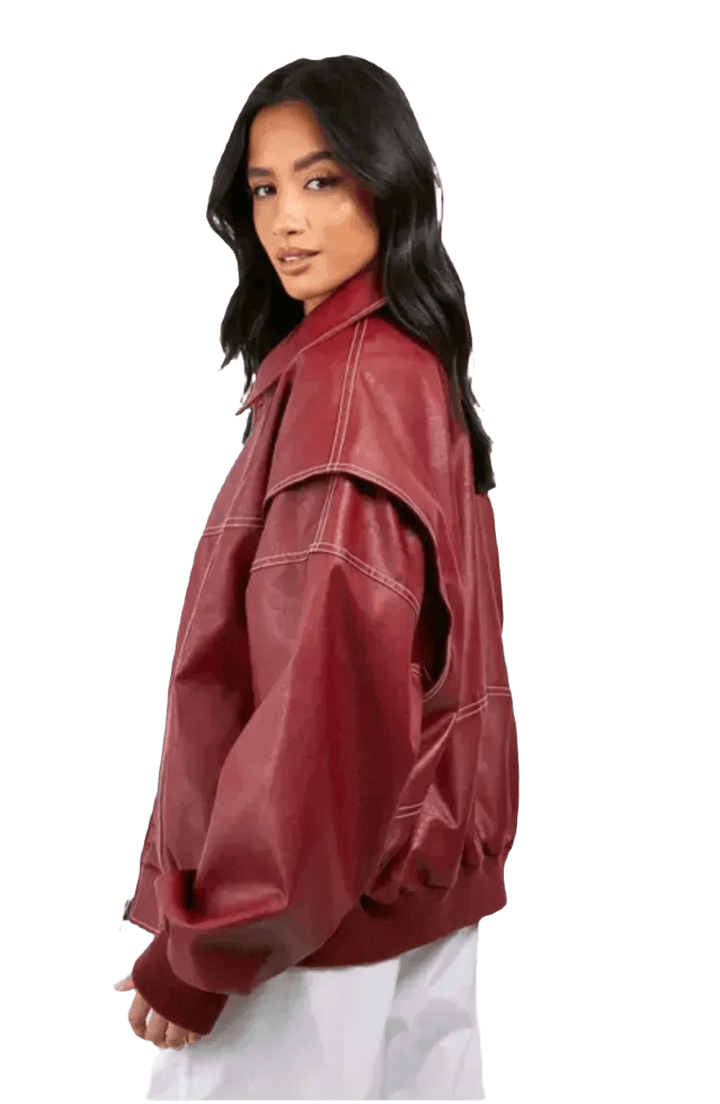 Faye | Übergroße Lederjacke