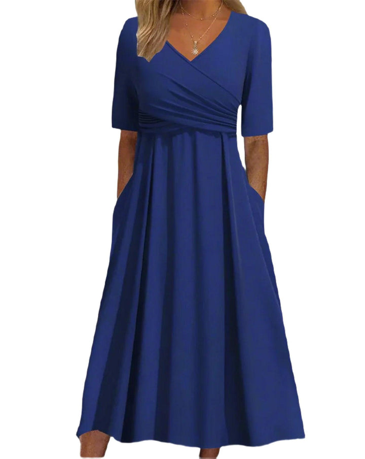 Naomi | Zeitloses bauchbedeckendes Crossover-Kleid