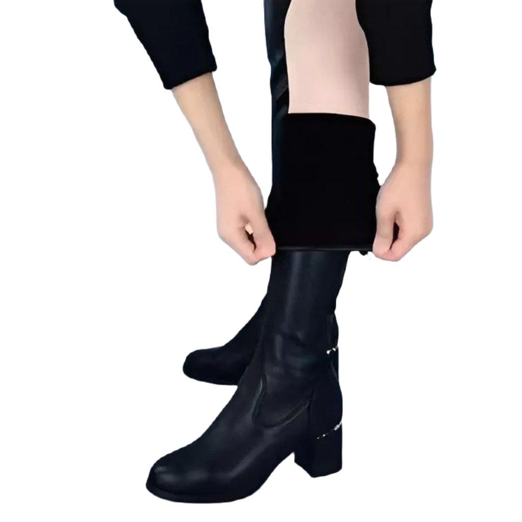 Heatha | Damen Kniehohe Stiefel | Reissverschluss