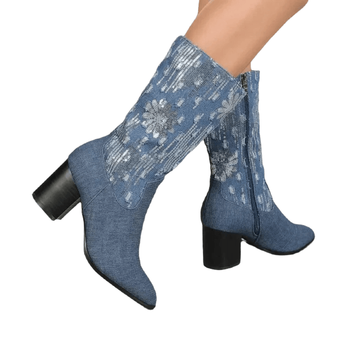 Gretanim | Damen Cowboy Stiefel | Bequem