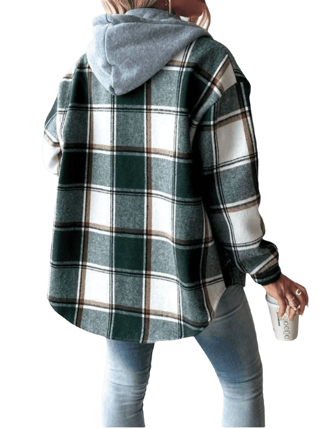 Elisa™ - Casual Flanellhemd mit Kaputze