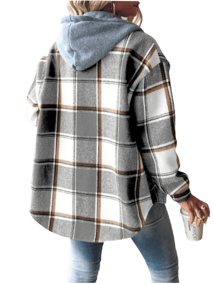 Elisa™ - Casual Flanellhemd mit Kaputze