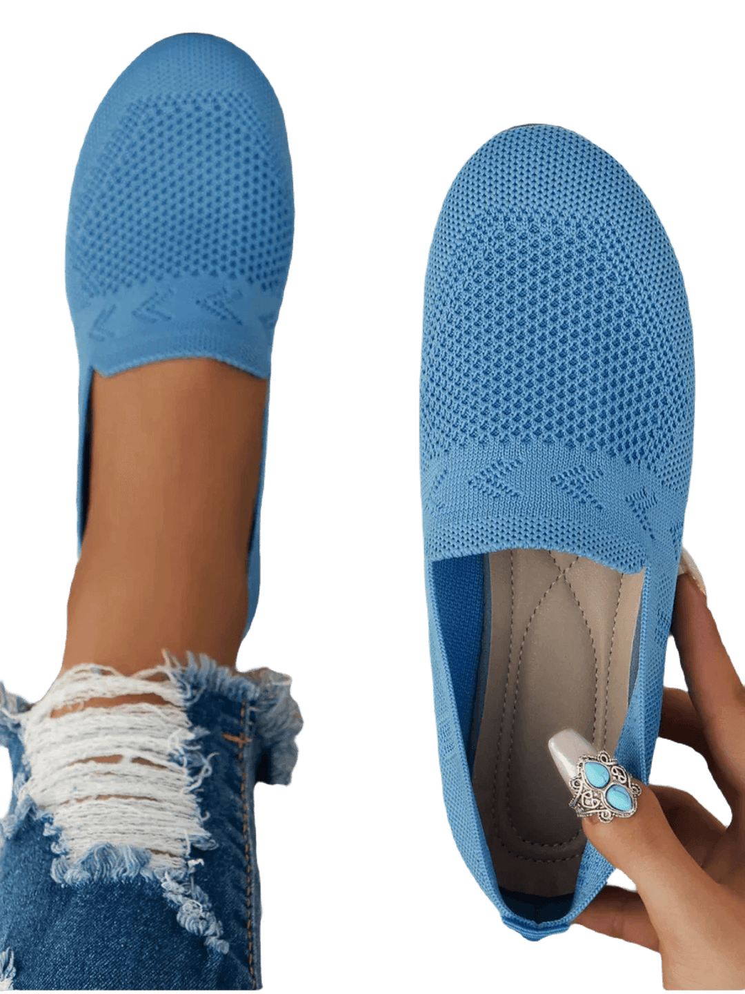 Sydney | Damen Flache Schuhe aus Stoff